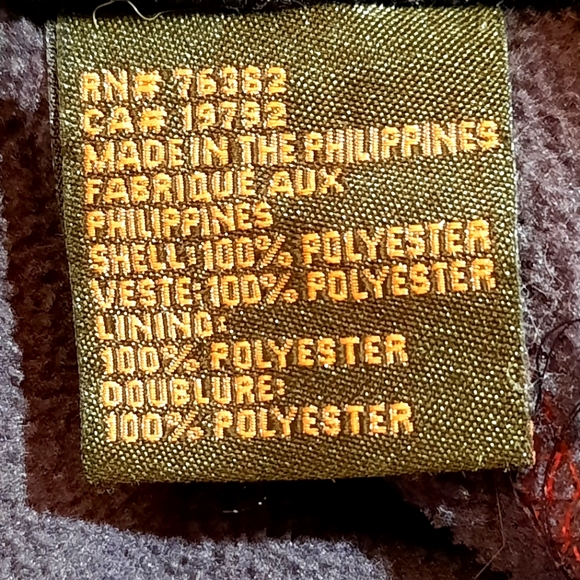 Timberland Black Fleece Zip-Up Lightweight Jacket size Medium - Picture 7 of 12